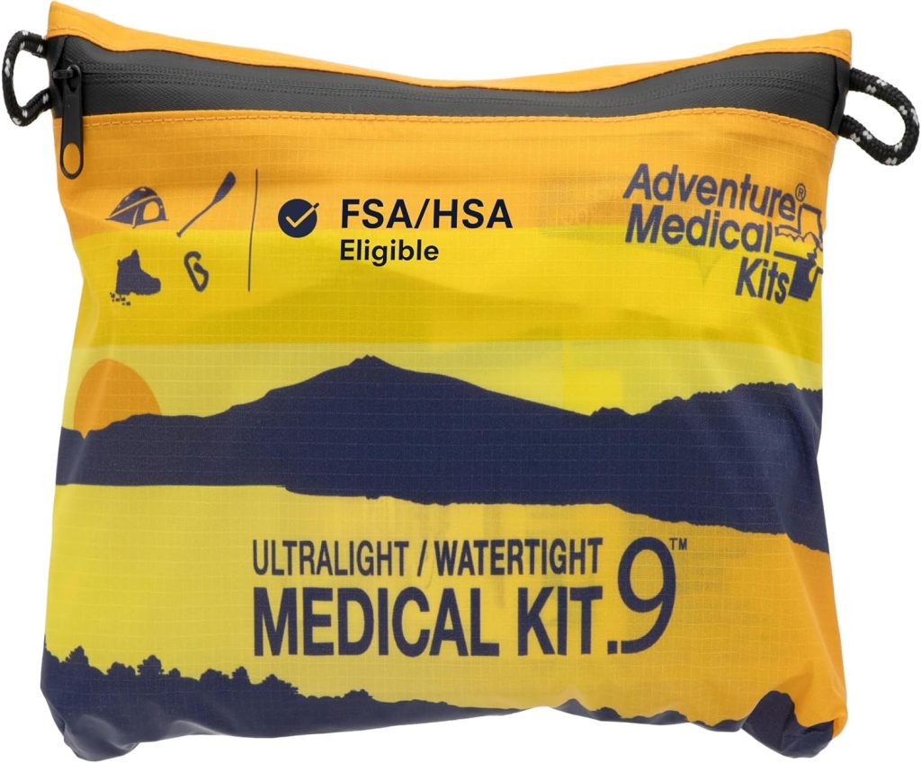 Ultralight/Watertight Medical Kit .9, shows the product in it's waterproof pouch.