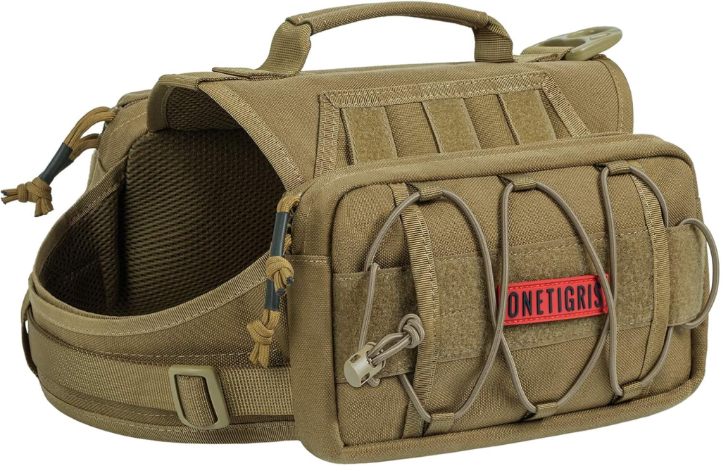 ONETIGRIS Dog Backpack for Medium & Large Dogs